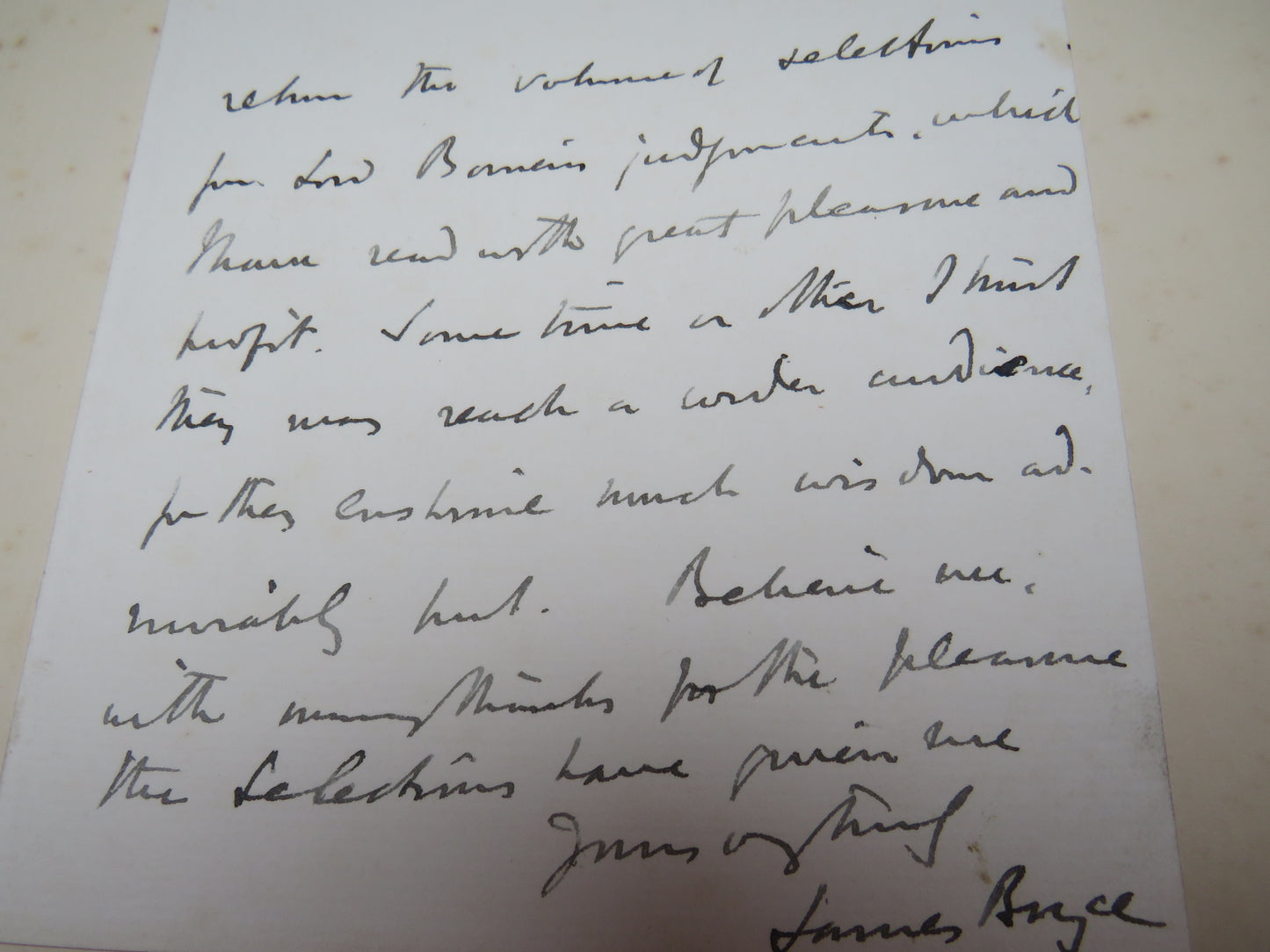 The Wit and Wisdom of Lord Bowen as Contained In The Law Reports With Letter From James Bryce House of Commons