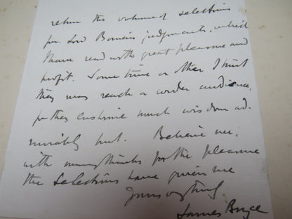 The Wit and Wisdom of Lord Bowen as Contained In The Law Reports With Letter From James Bryce House  book image 5