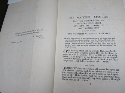 The Scottish Liturgy For The Celebration of the Holy Eucharist and Administration of Holy Communion 1912