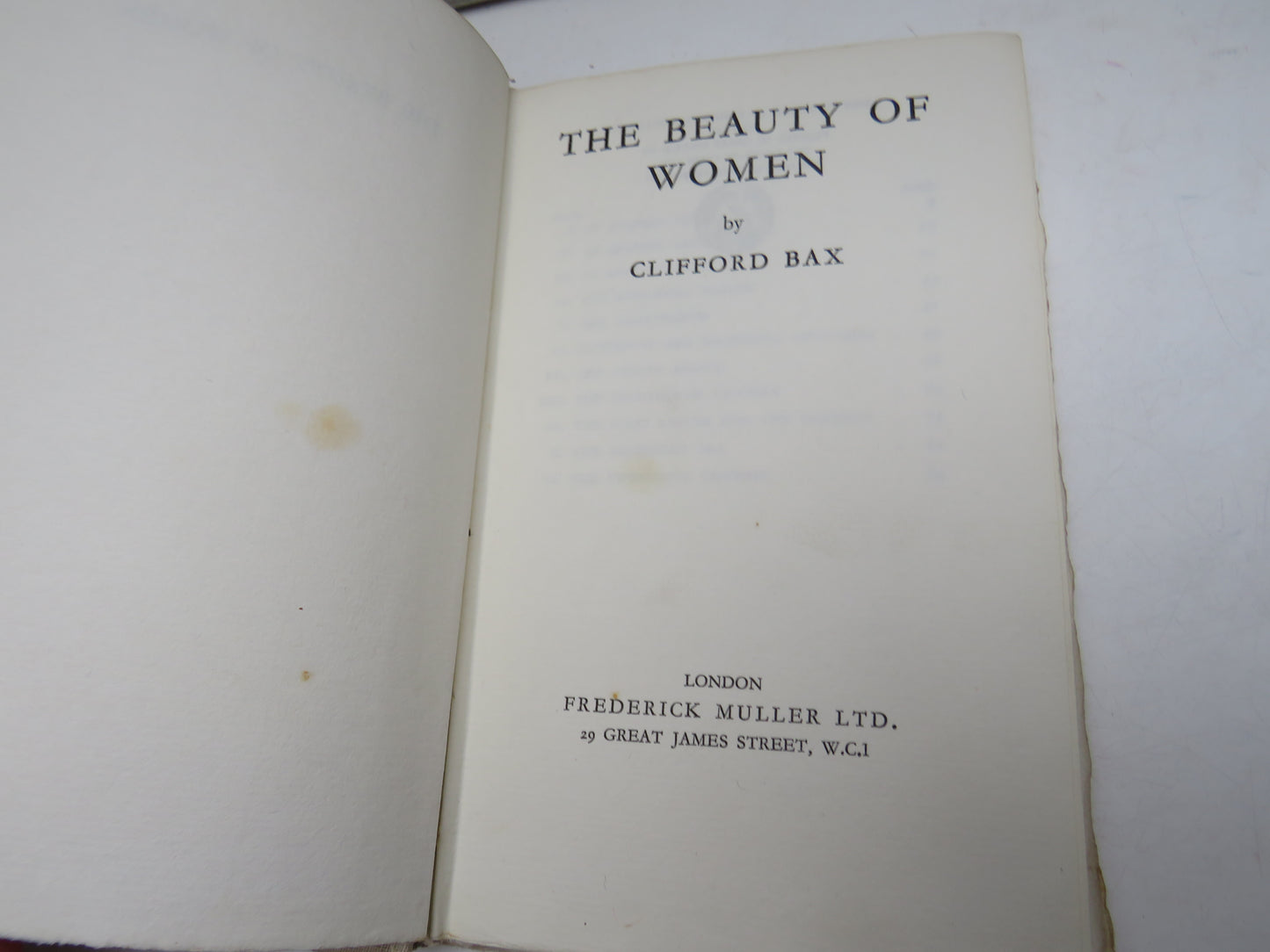 The Beauty of Women By Clifford Bax 1946