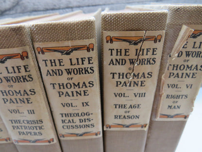 The Life and Works of Thomas Paine edited by William M. Van der Weyde, Complete Set Volumes 1-10, 19 book image 4