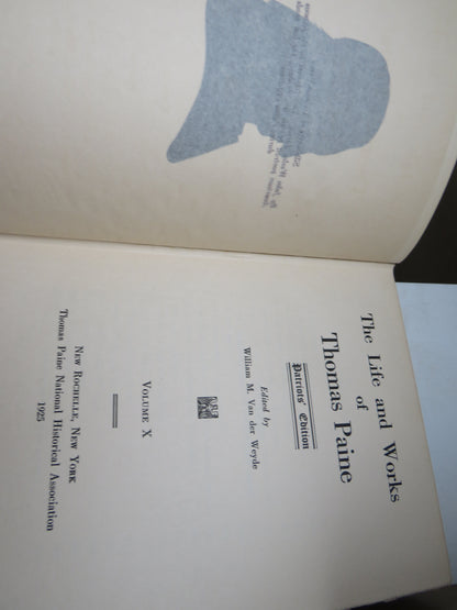 The Life and Works of Thomas Paine edited by William M. Van der Weyde, Complete Set Volumes 1-10, 19 book image 5