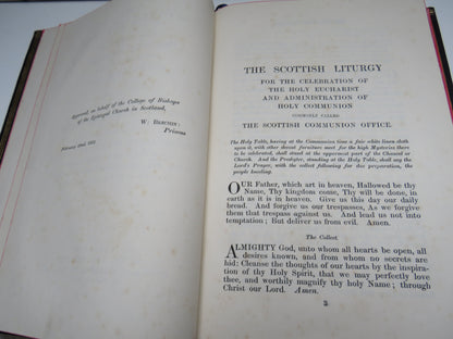 The Scottish Liturgy For The Celebration of the Holy Eucharist and Administration of Holy Communion 1912