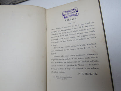 Window Blinds Their Making and Fixing Edited By Paul N. Hasluck 1907