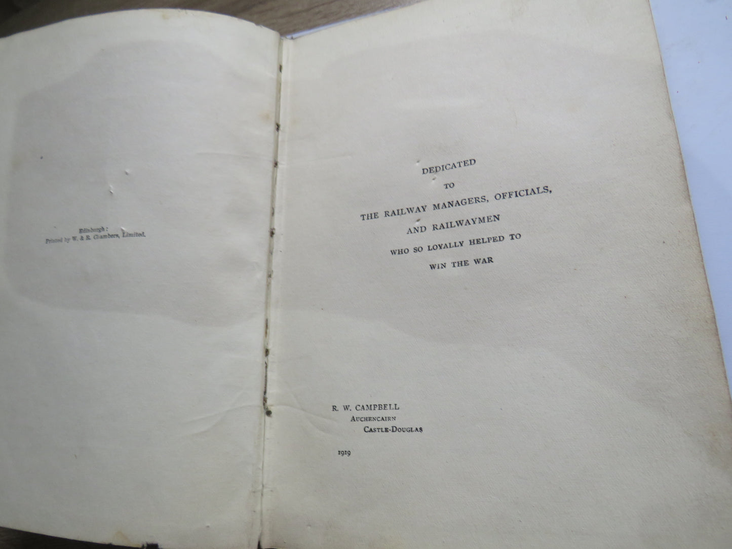 Snooker Tam of the Railway By R.W. Campbell 1919