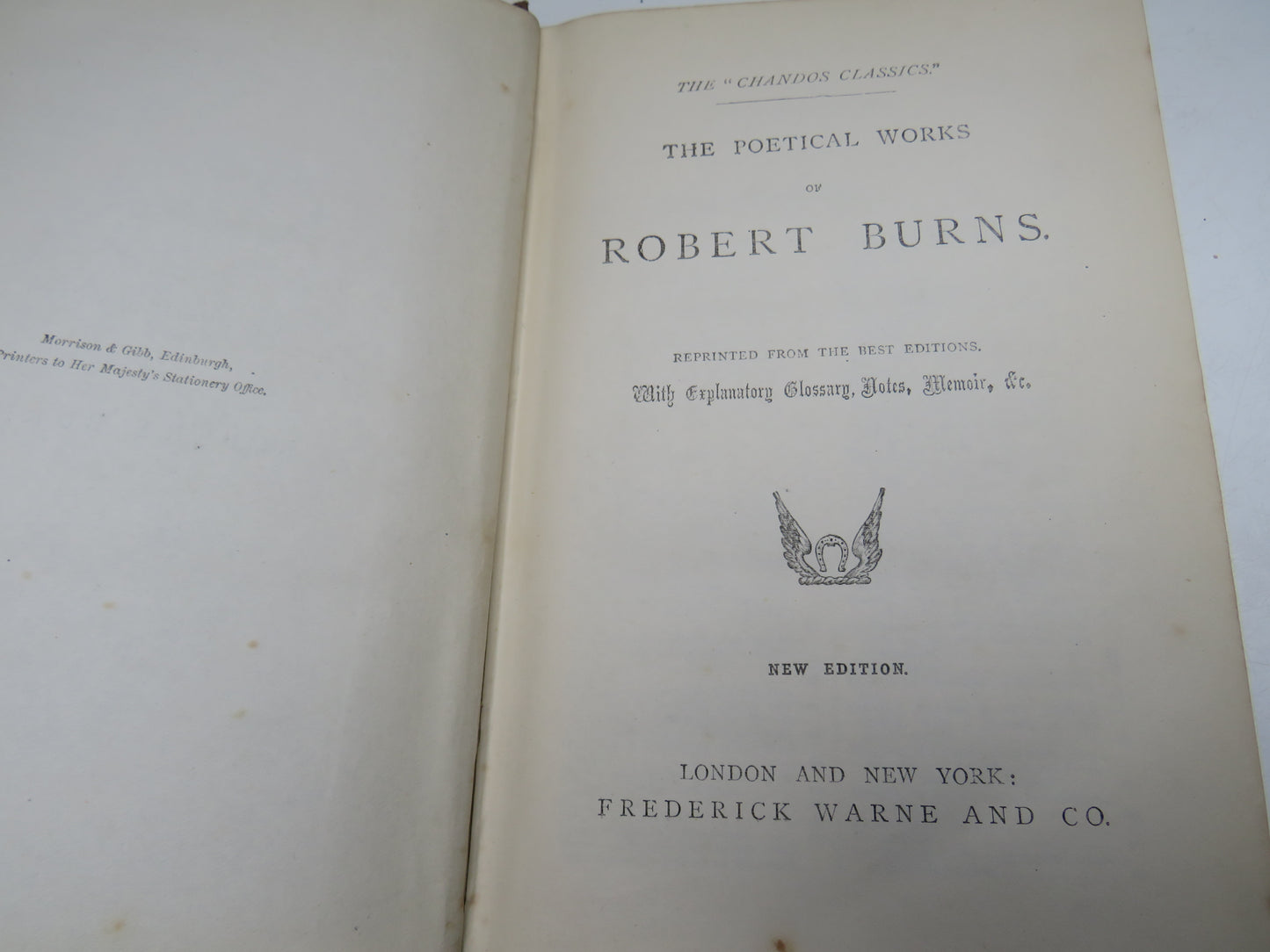 "The Chandos Classics" The Poetical Works of Robert Burns