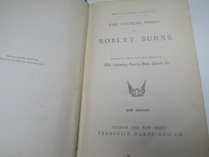"The Chandos Classics" The Poetical Works of Robert Burns