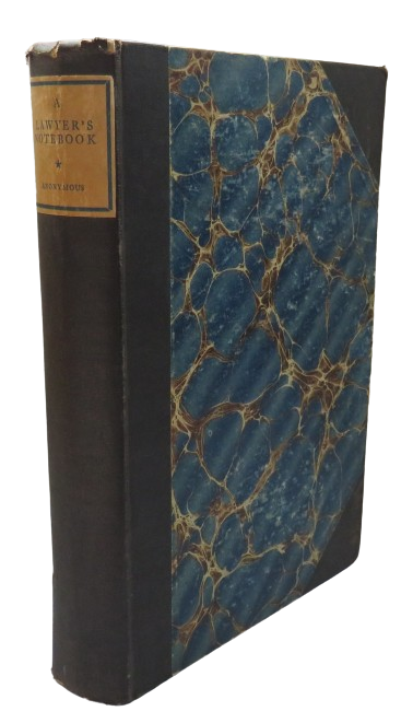 A Lawyer's Notebook Introduction By Alec Waugh 1933 book front cover