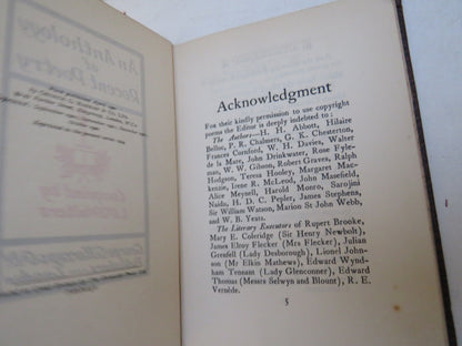 An Anthology of Recent Poetry, compiled by L.D'O. Walters, 1924 book image 5