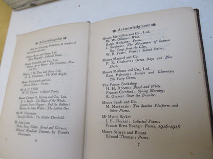 An Anthology of Recent Poetry, compiled by L.D'O. Walters, 1924 book image 6