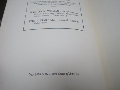 Studies in the Psychology of Sex, Vol I, Sexual Inversion by Havelock Ellis, 1897, First Edition book image 5