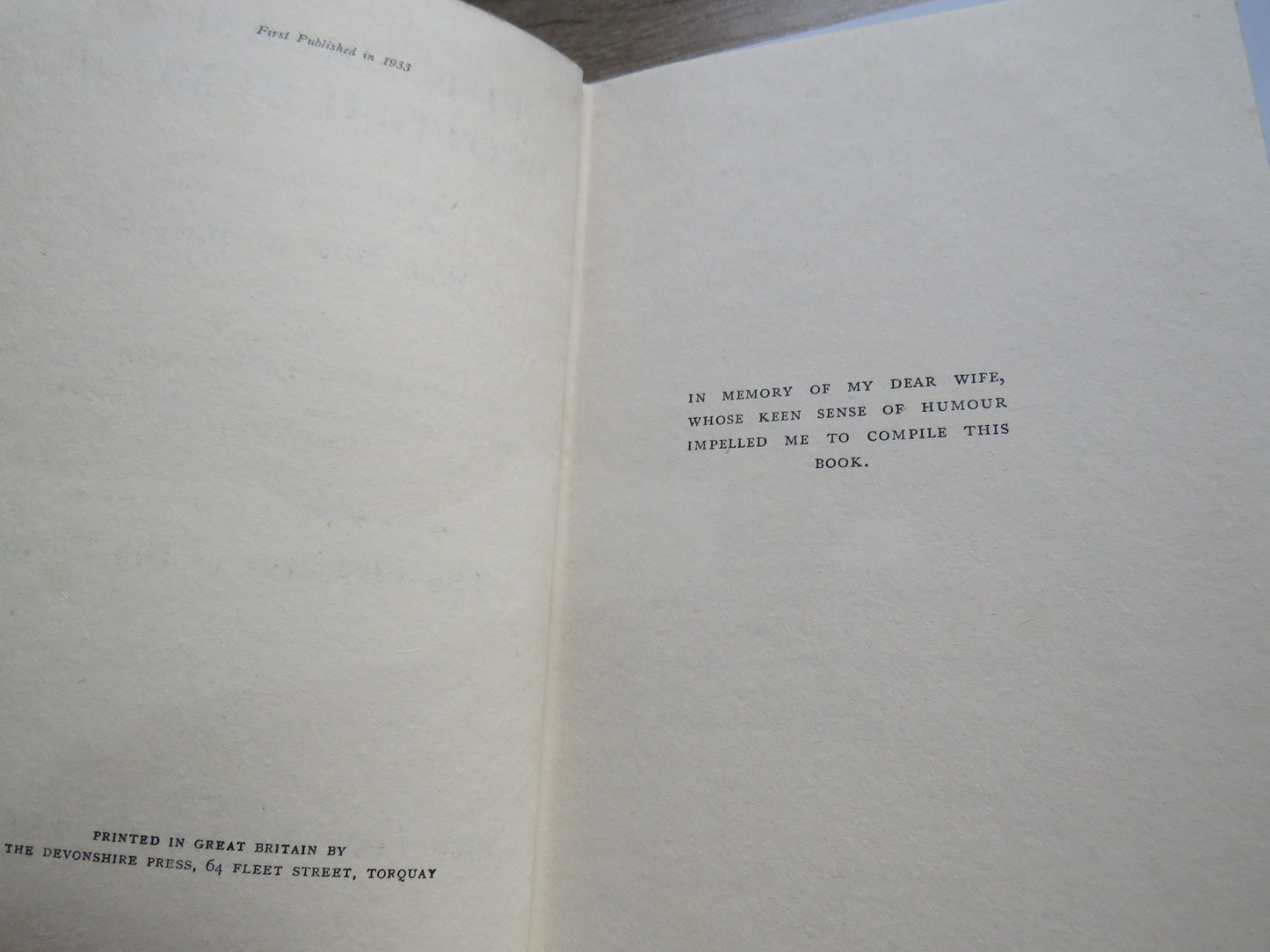 The Cream O' Scottish Humour By William J. McKenzie 1933 1st Edition