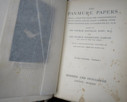 The Panmure Papers Being a Selection From The Correspondence of Fox Maule, Second Baron Panmure, Aft book image 5