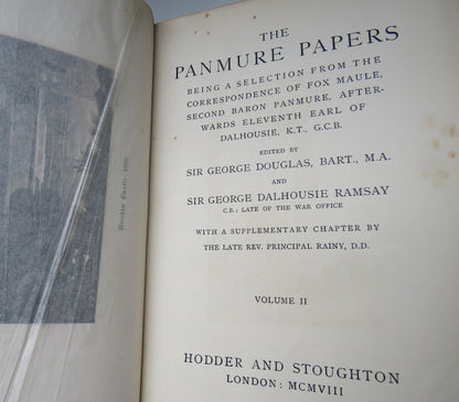The Panmure Papers Being a Selection From The Correspondence of Fox Maule, Second Baron Panmure, Aft book image 8