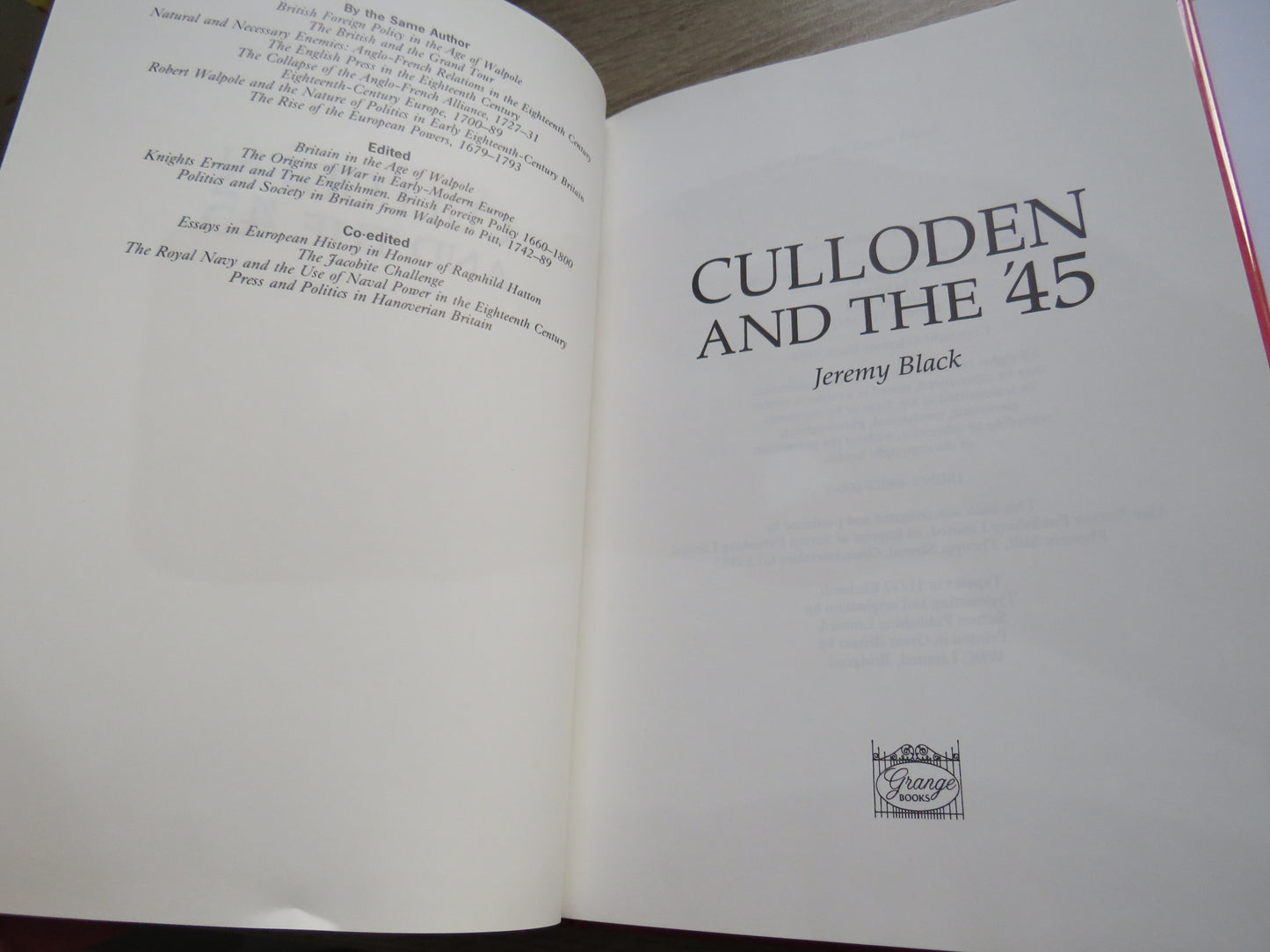 Culloden and The '45 By Jeremy Black 1997