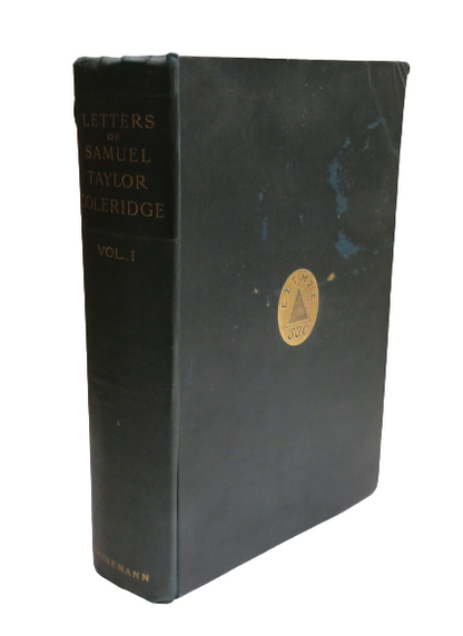 Letters of Samuel Taylor Coleridge Edited By Ernest Hartley Coleridge Vol I 1895 book front cover