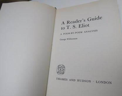 A Reader's Guide To T.S. Eliot A Poem-By-Poem Analysis George Williamson 1968 book image 4