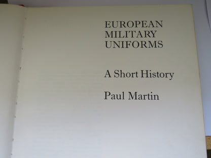 European Military Uniforms A Short History By Paul Martin 1968 book image 3