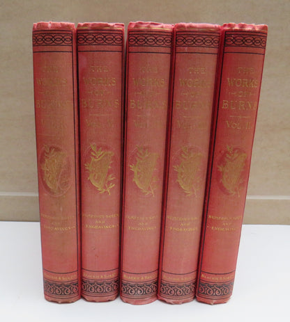 The Works of Robert Burns with a Series of Authentic Pictorial Illustration, Five Volume Set, Edited book image 2