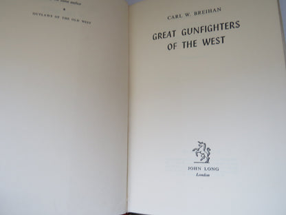 Great Gunfighters Of The West By Carl W. Breihan 1961 1st Edition book image 3