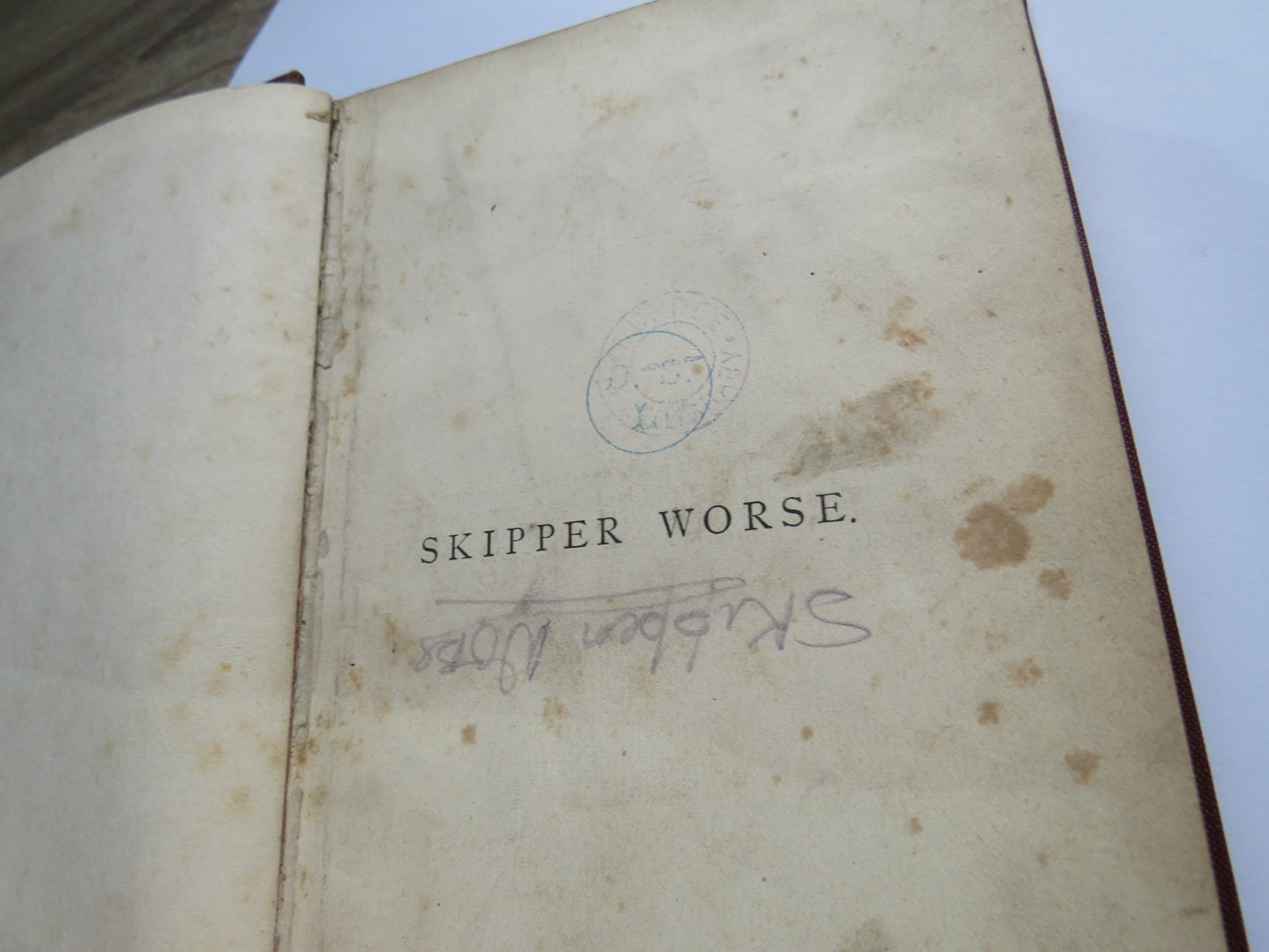 Skipper Worse By Alexander L. Kielland Translated From Norwegian By Henry John, Earl of Ducie 1885