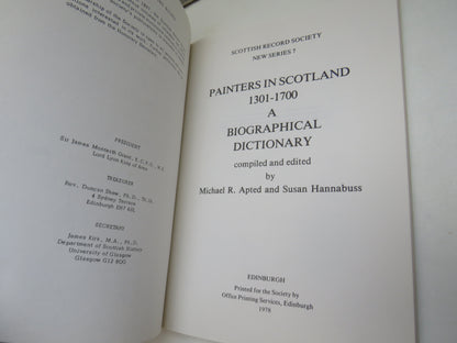 Painters In Scotland 1301-1700: A Biographical Dictionary by Apted & Hannabus (Scottish Art Referenc book image 3
