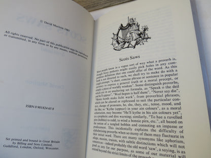 Scots Saws From The Folk-Wisdom of Scotland By David Murison 1981