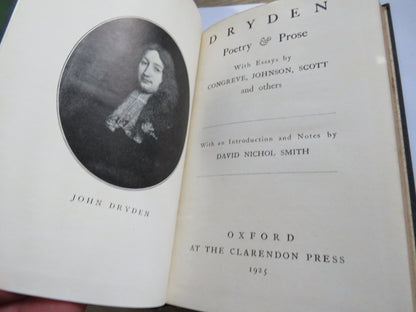 Dryden Poetry & Prose With Essays By Congreve, Johnson, Scott and Others 1925 book image 3