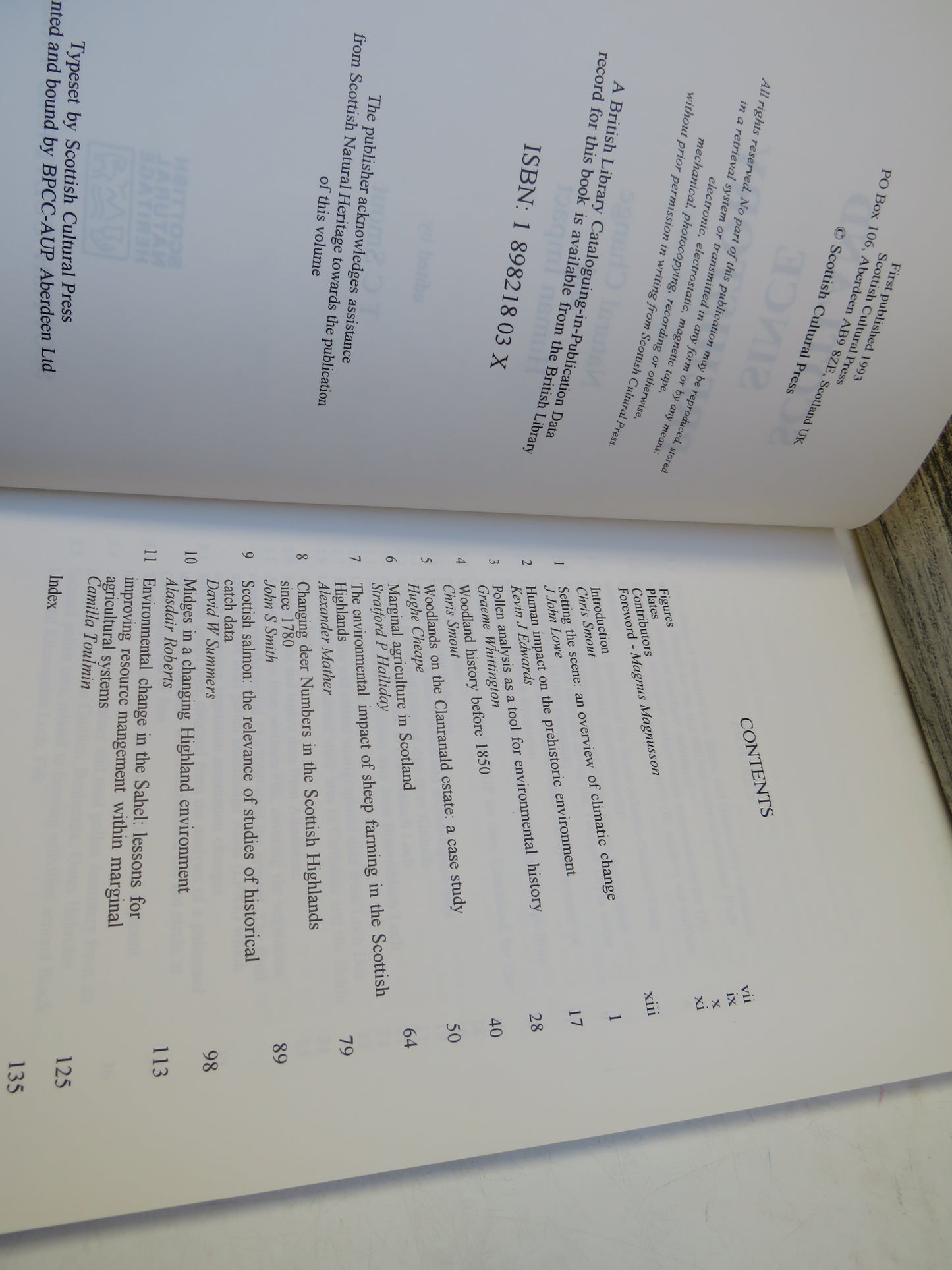 Scotland Since Prehistory Natural Change & Human Impact Edited By T C Smout