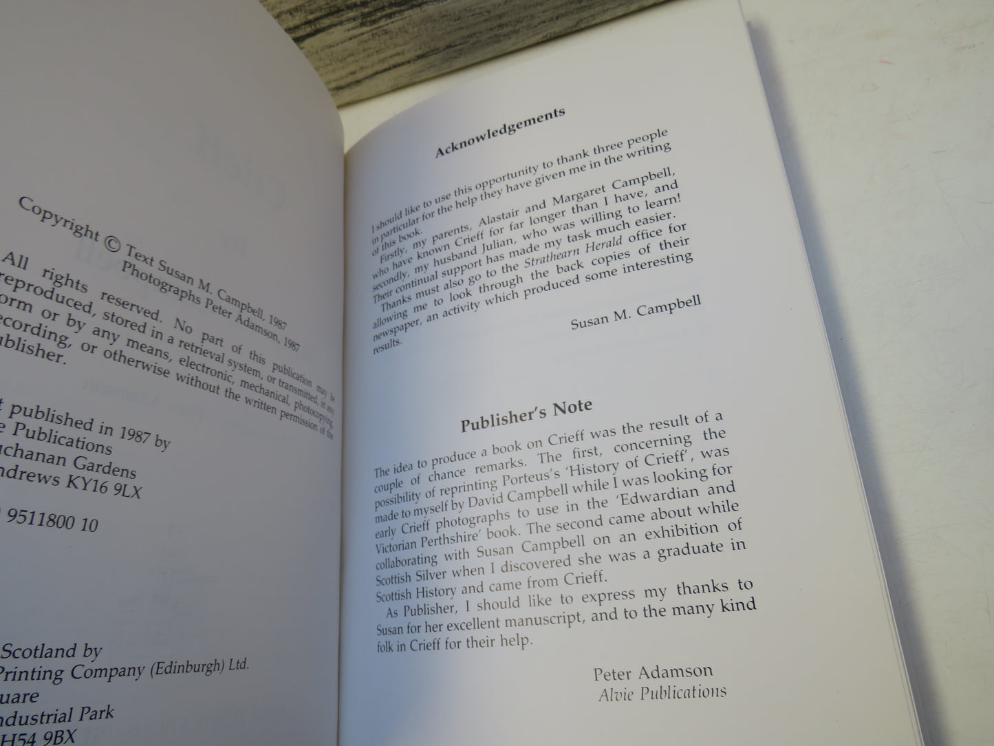 Crieff By Susan M Campbell 1987