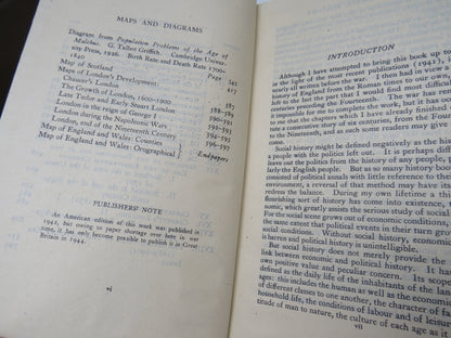 English Social History A Survey of Six Centuries Chaucer to Queen Victoria By G. M. Trevelyan 1945