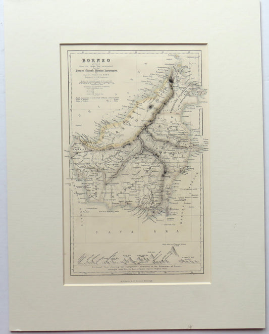 Borneo Reduced From The Large Map Constructed For The Borneo Church Mission Institution By Augustus Petermann