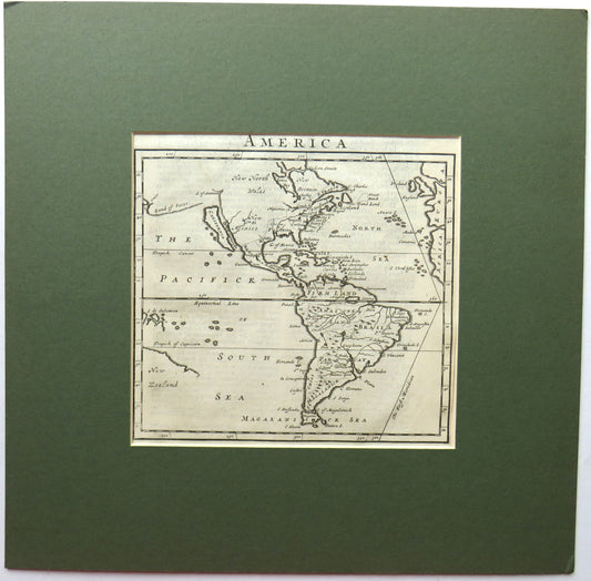 A General And Particular Description of America Antique Map C.1700 Page out of Book