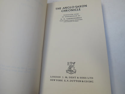The Anglo-Saxon Chronicle Translated With An Introduction By G. N. Garmonsway 1953