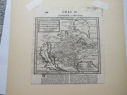 Antique Map of America From 1709 Book Isle of California, New Mexico, Louisiane, The River Misisipi  book image 4