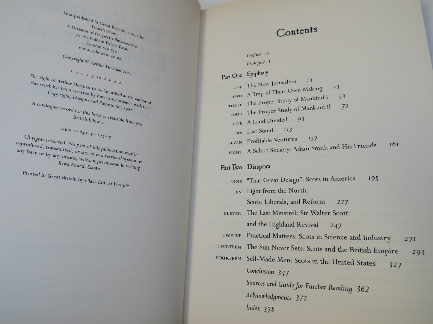 The Scottish Enlightenment The Scots' Invention of the Modern World By Arthur Herman 2002