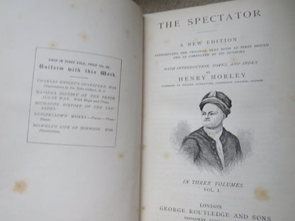 The Spectator A New Edition By Henry Morley In 3 Volumes 1883 book image 5