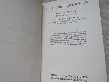 A "Punch" Anthology Selected and Edited With Notes and Questions By Guy Boas 1947 book image 4