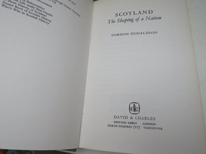 Scotland The Shaping of a Nation By Gordon Donaldson 1974