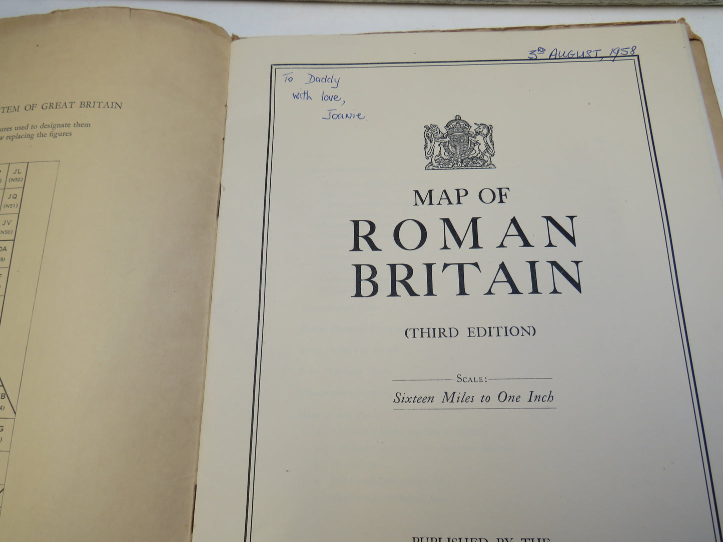Map of Roman Britain (Third Edition) 1936 Sixteen Miles To One Inch