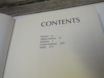 A Dictionary of Mottoes By L.G. Pine 1983