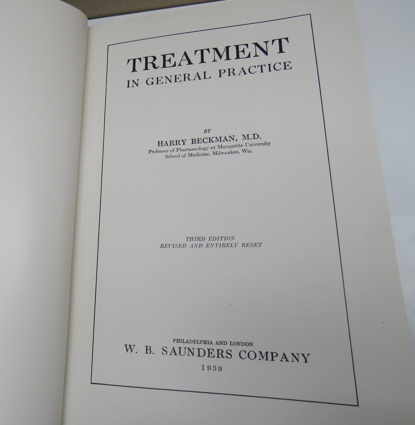 Treatment In General Practice By Harry Beckman 1939