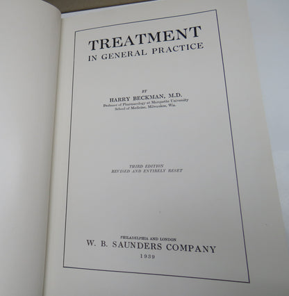 Treatment In General Practice By Harry Beckman 1939 book image 3