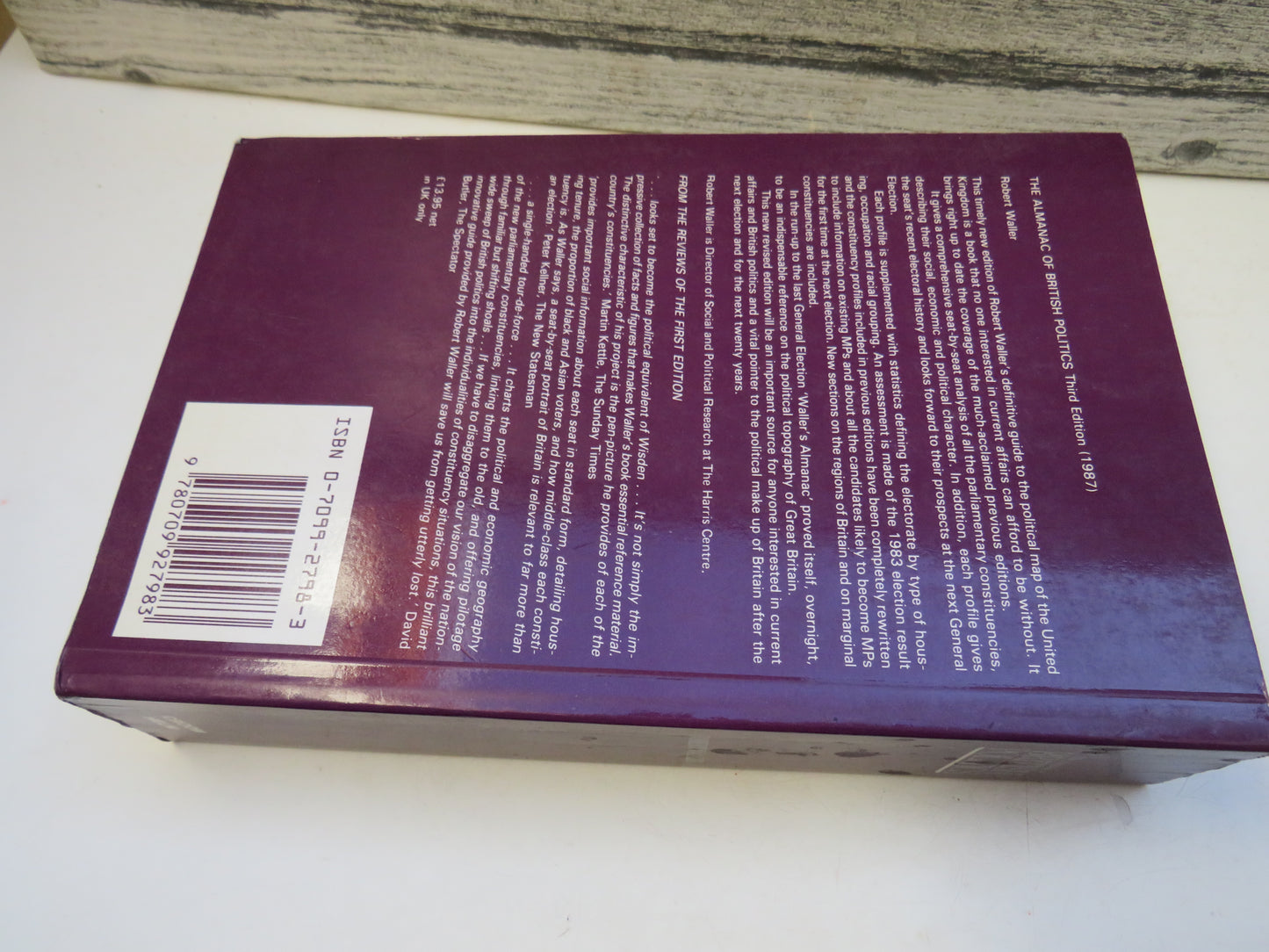 The Almanac of British Politics By Robert Waller 3rd Edition 1987