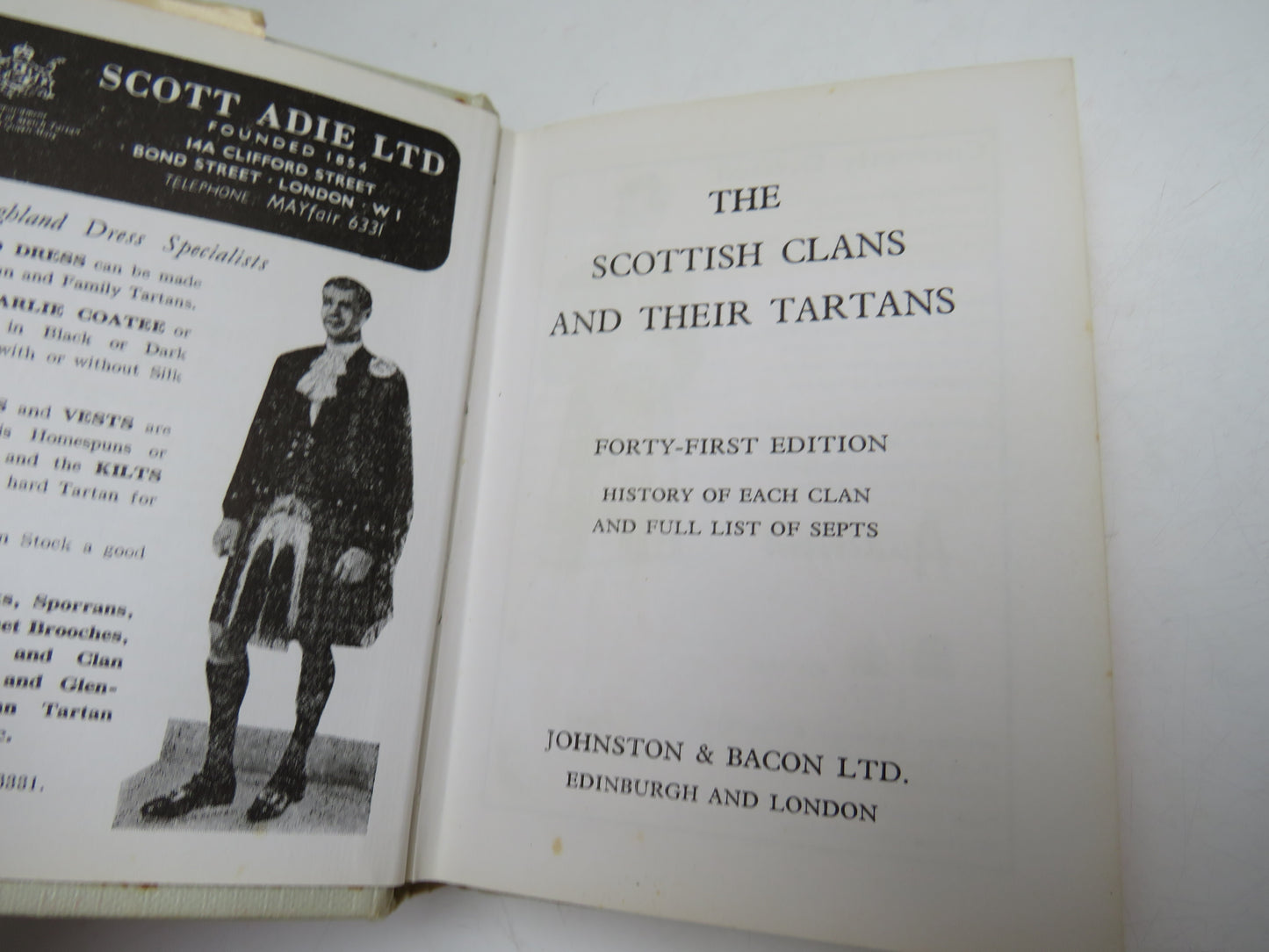 The Scottish Clans and Their Tartans 41st Edition 1968