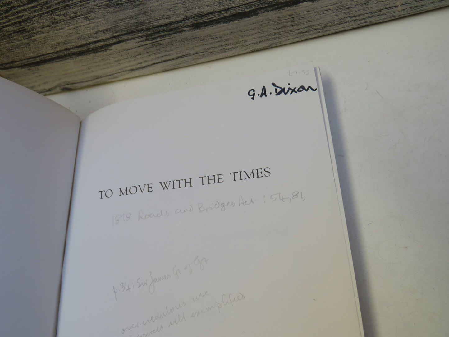 To Move With The Times The Story of Transport and Travel In Scotland By Anne Gordon 1988