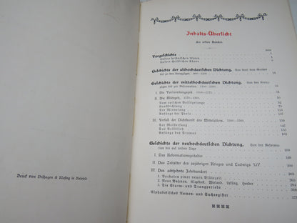 Deutsche Literaturegeschichte Von Robert Koenig 1910 Antique German Books