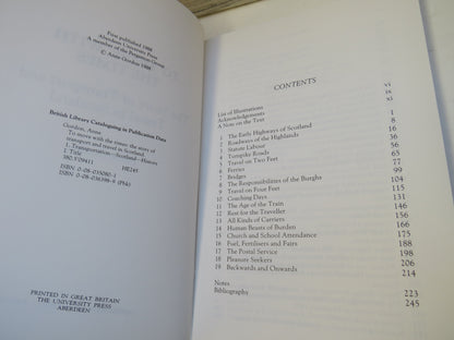 To Move With The Times The Story of Transport and Travel In Scotland By Anne Gordon 1988