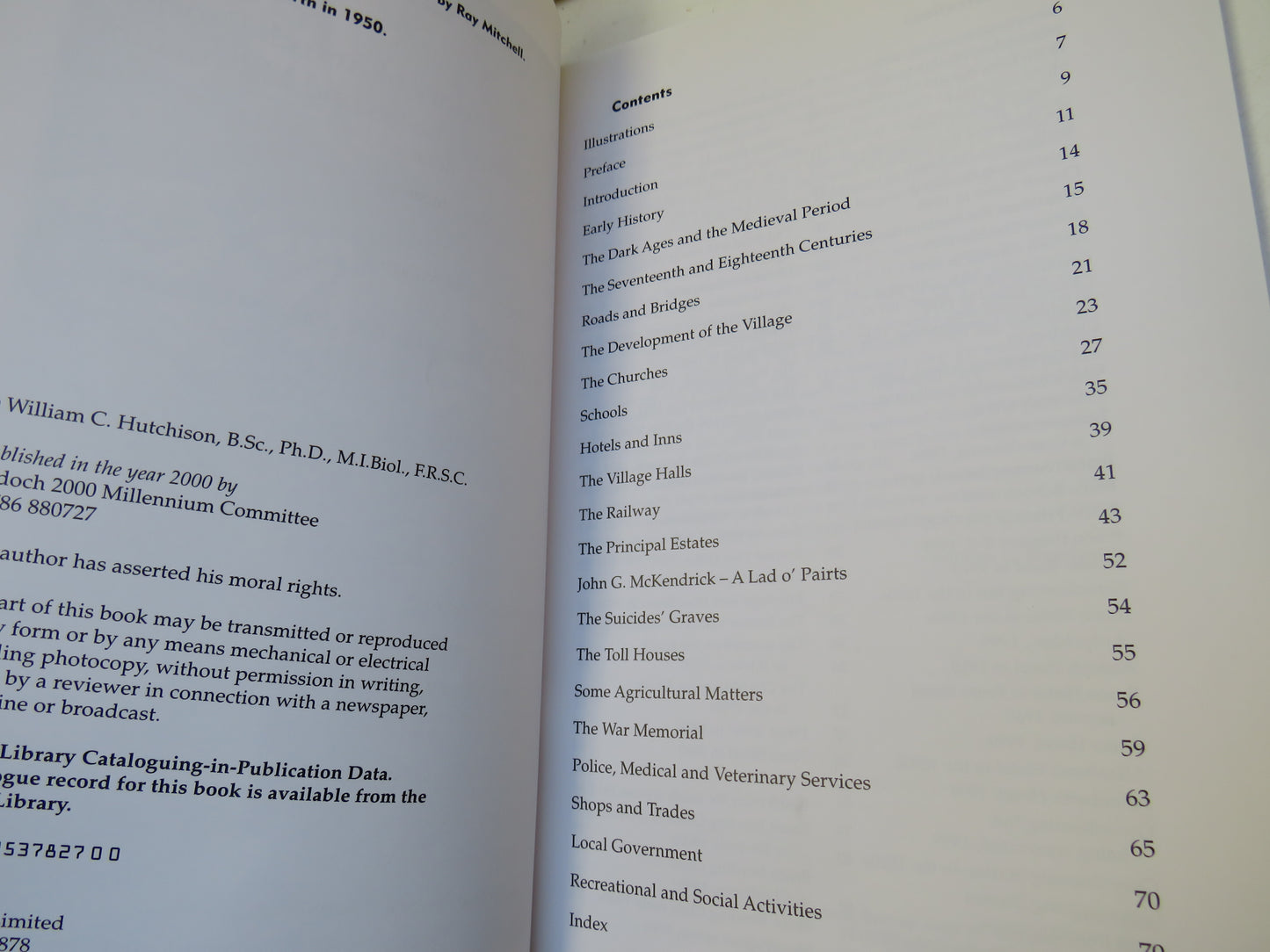 Ardoch 2000 A Brief History of Ardoch Parish To The End of the Second Millenium By William C. Hutchison