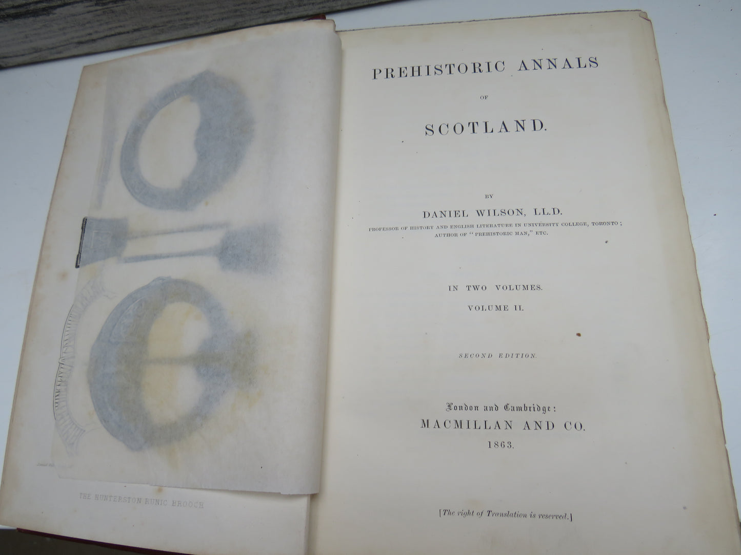 Prehistoric Annals of Scotland By Daniel Wilson 1863 In Two Volumes